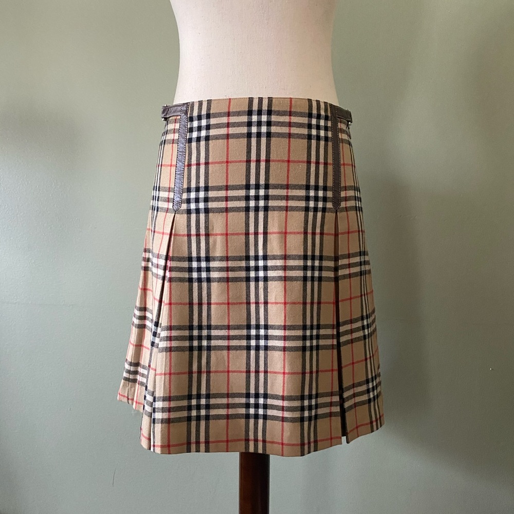 Burberry Blue Label Nova Check Pleated Skirt